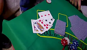 Husband cuckold loses effectuation poker coupled with the prize is his wife fucking the player who wins