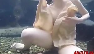 Go Pro Underwater Japan Outdoor Hot Spa With Beautiful Girl