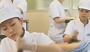 Japanese nurse working hairy schlong