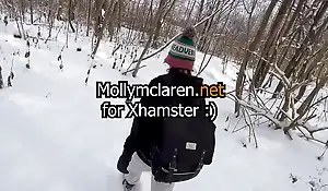 He pissing inside my young irritant in the forest superior to before snow