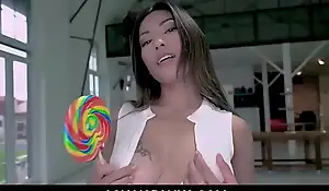 Sexy Asian Pop Star Delighting her Tasty Cunt with a Big Piece of Cock [UNCENSORED]