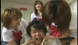 Japanese high school girls breaching new student