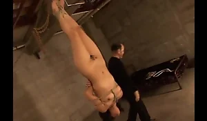 Japanese beauty suspension faggot and whipping