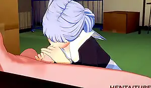 Black clover - noelle silva suck a gumshoe and cums in her mouth and eventually is fucked and crempie in her pussy - hentai 3d