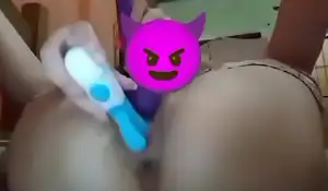 Putting a dildo in and masturbating helter-skelter my vibrator is along to richest thing you'll see, I have a huge squirt