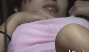 Sexy asian seen rubbing