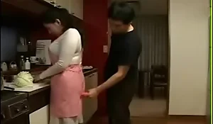 Japanese Milf together with Young House-servant in Nautical galley Fun