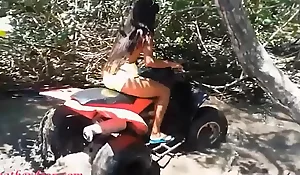HD Thai teen heather goes atving on touching paradise and gets Brobdingnagian throatpie on touching quad