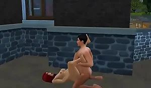animated cheating on partner with busty redhead