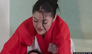 Horny Asian professional banged by a perverted consumer
