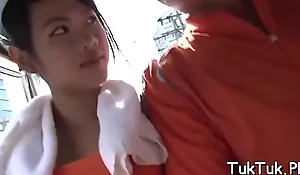 Skilled thai bitch jumps on a knob