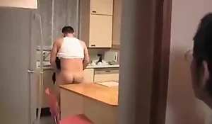 asian in kitchen